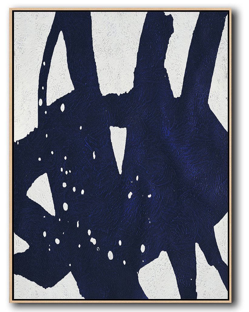 Navy Blue Minimalist Art #NV185B - Click Image to Close